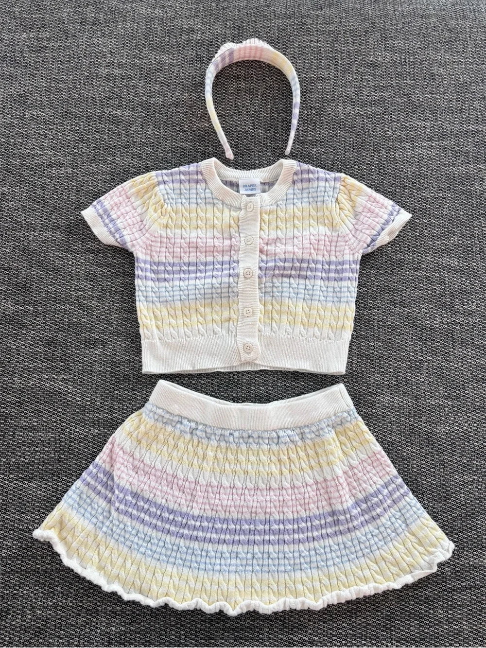 Kids Knit Two-Piece Set with Headband